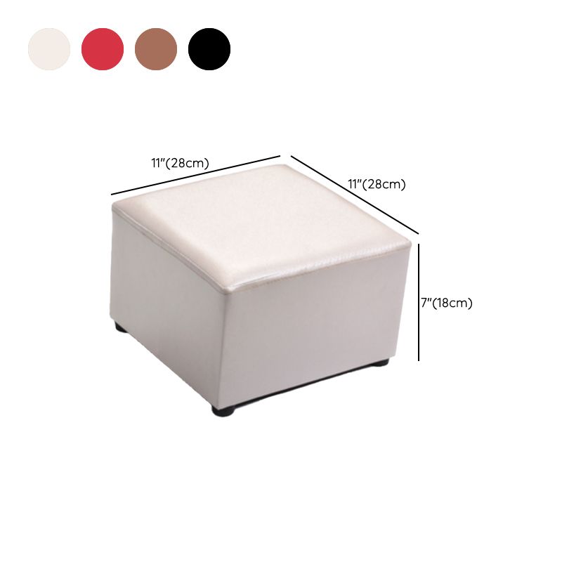 Modern Solid Color Pouf Standard Square Stain Resistant Cube for Living Room