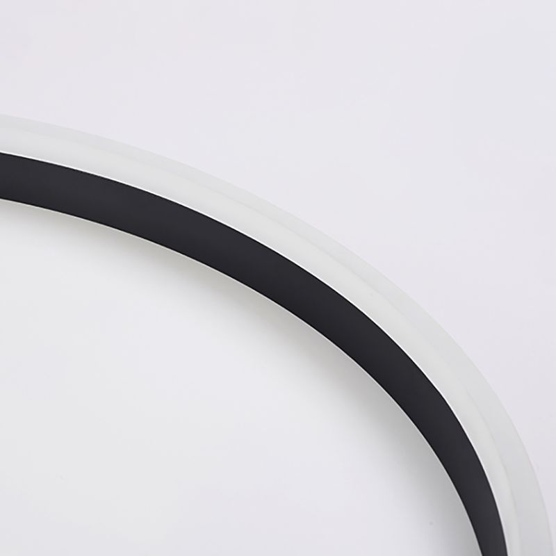 Aluminum LED Ceiling Light Round Black Modern Flush Mount Lamp for Living Room