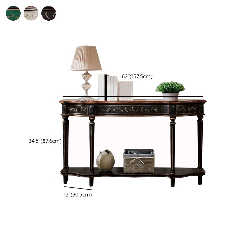 Victoria Wood Accent Table Free Form Sofa Console Table for Hall