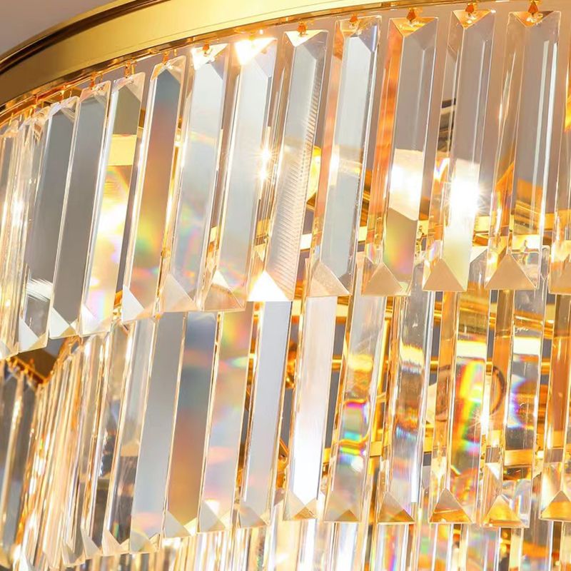 Geometric Flush Mount Light Fixture Modern Crystal Flush Mount Fixture in Clear