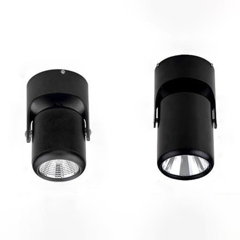 Lampe de plafond LED de simplicité moderne, cylindrique en aluminium pour vestiaire