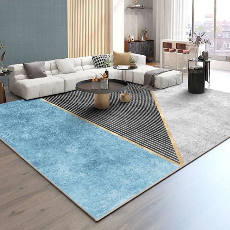 Gray Magnificent Rug Polyester Graphic Indoor Rug Washable Rug for Sitting Room