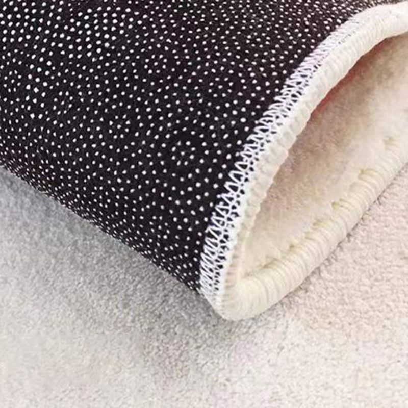 Light Gray Modern Rug Polyester Pattern Rug Washable Rug for Living Room