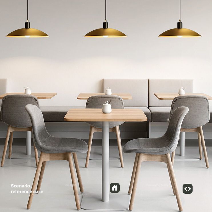 Luz de colgante colgante minimalista latón acampado luz de techo colgante con sombra de metal