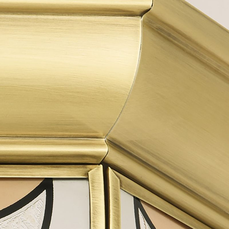 4 luci ciotola semifulò illuminazione tradizionale in metallo in metallo morso semi-flush per sala da pranzo