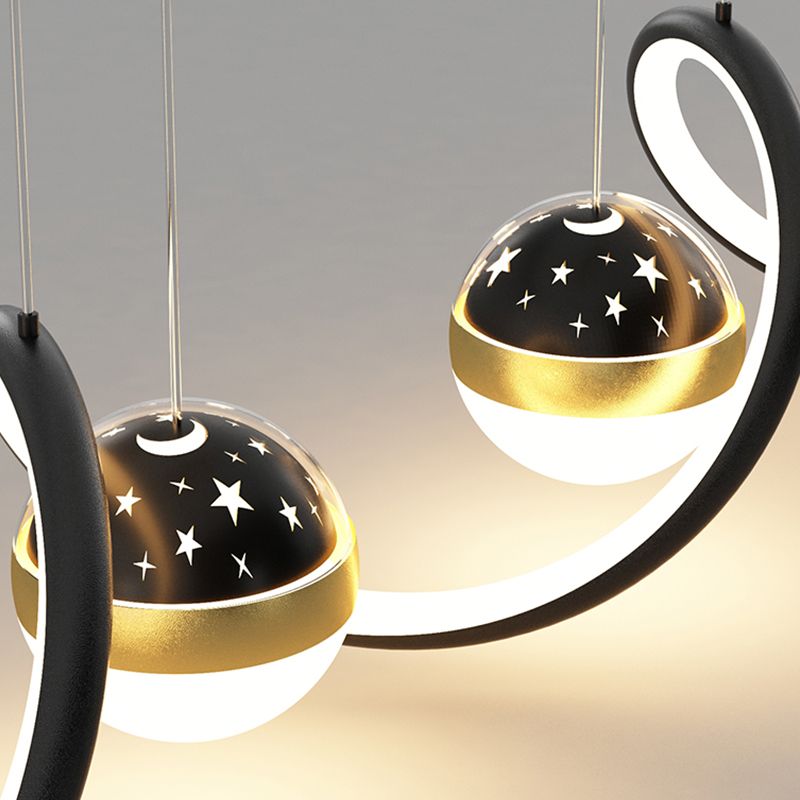 Linear Shape Island Lighting Ideas Modern Style Metal 3 Light Island Pendants