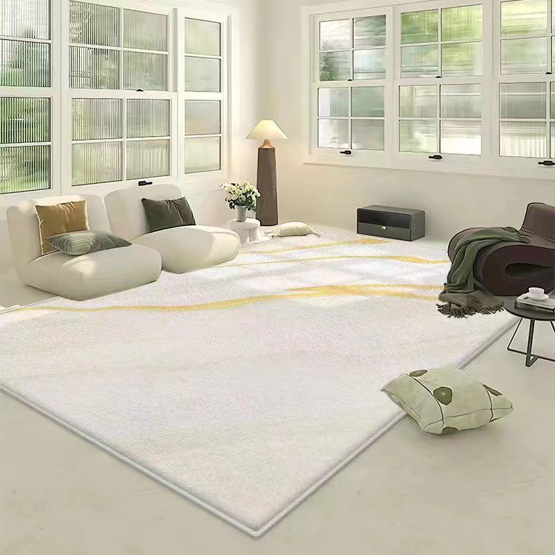 Green Modern Rug Polyester Color Piece Area Rug Stain Resistant Rug for Sitting Room