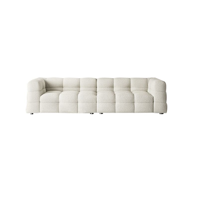 Wool Tuxedo Arm Sofa with Biscuit Back for Living Room 40.16" Wide