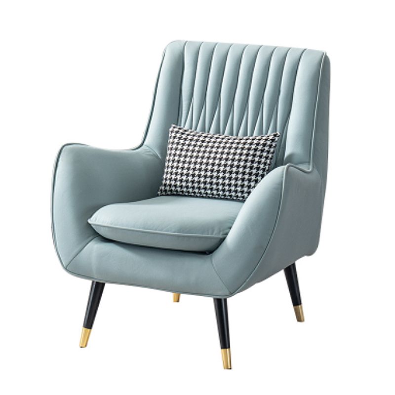 Faux Leather 31.5"W x 27.5"D x 35.4"H Armchair with Basic Four Legs for Bedroom