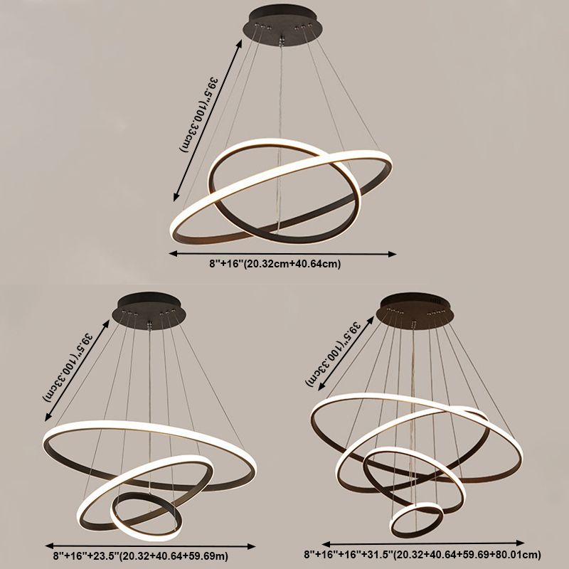 Apparecchi di illuminazione a sospensione in metallo multi -luci suona lampada lampadario in stile moderno