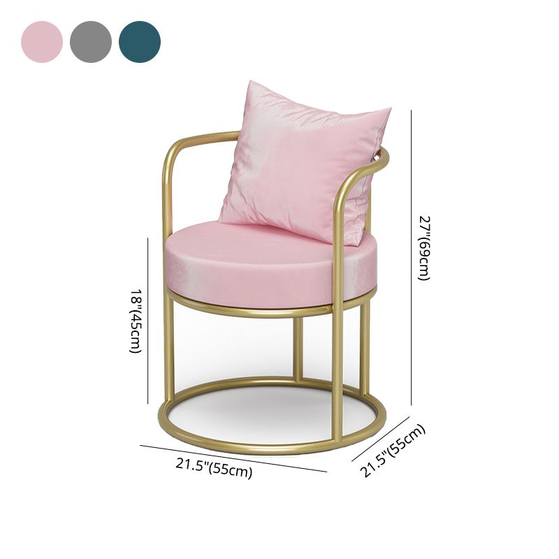 Upholstered Velvet Dining Side Chair Nordic Style Open Back Dining Side Chair