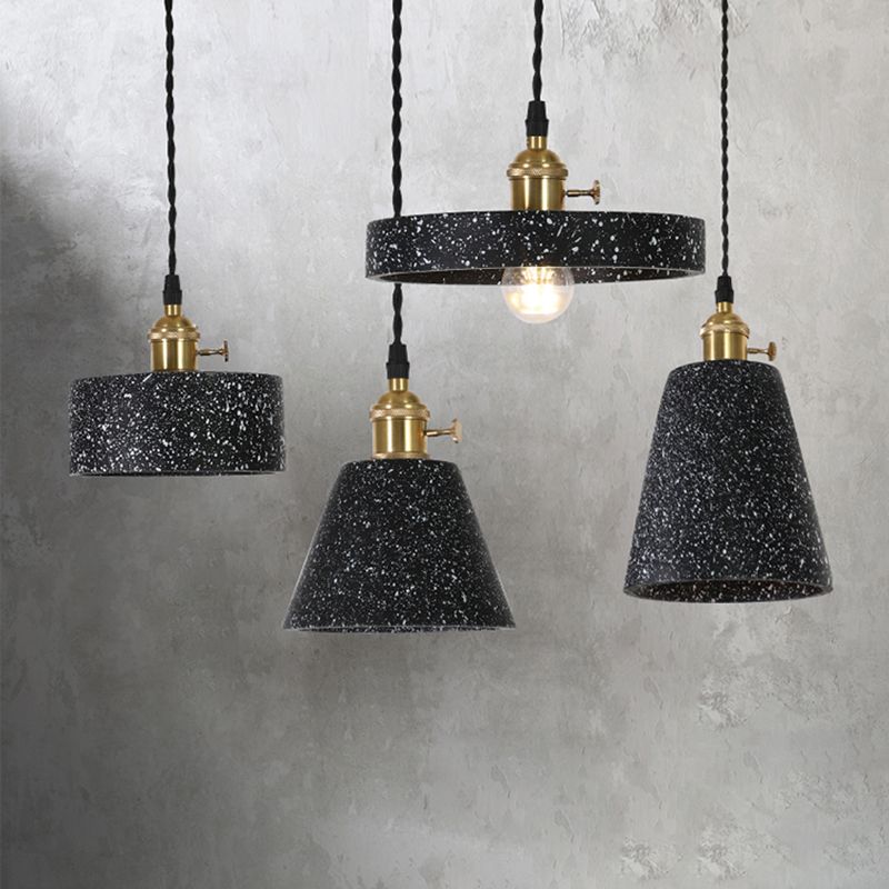 Éclairage de pendentif de ciment à tête simple simple contemporain pour salle d'étude de bar