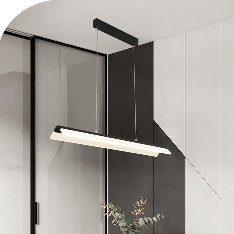 Metal Rectangle Pendent in Modern Style LED Suspended Lights for Office Conference Room