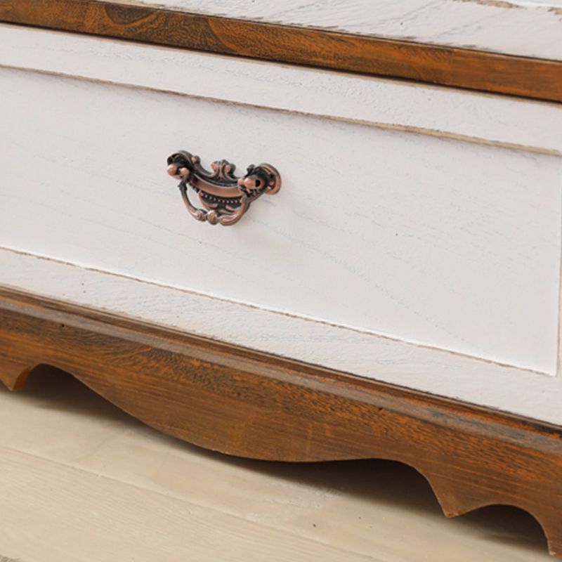 12" W Vintage Wood Lingerie Chest Vertical Storage Chest with Drawers