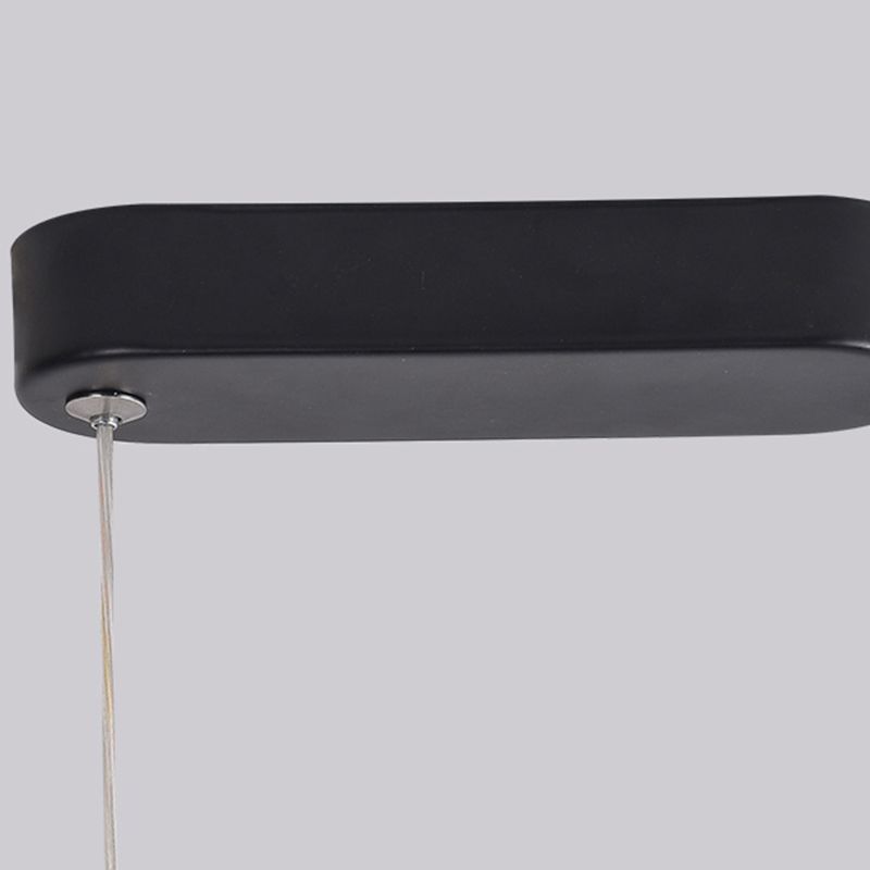 Moderne lineare Form Island Beleuchtung Idee Metal 1 Light Island Anhänger für Esszimmer