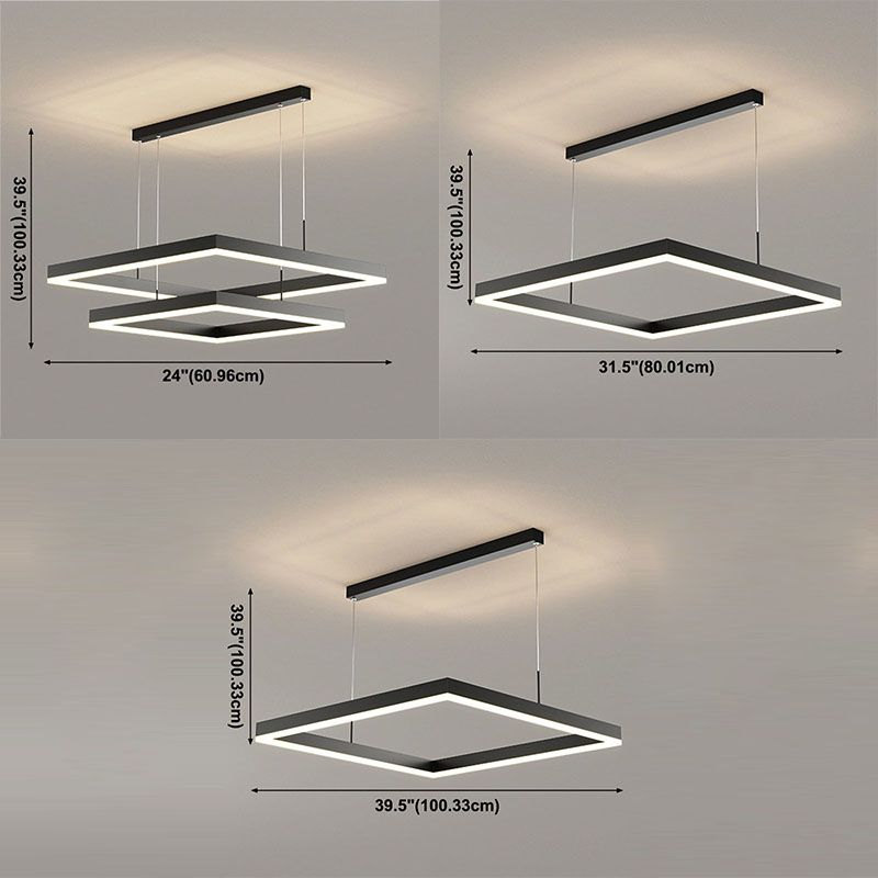 Nordic Modern Simple Style LED Chandelier Pendant Light for Living Room Dining Room