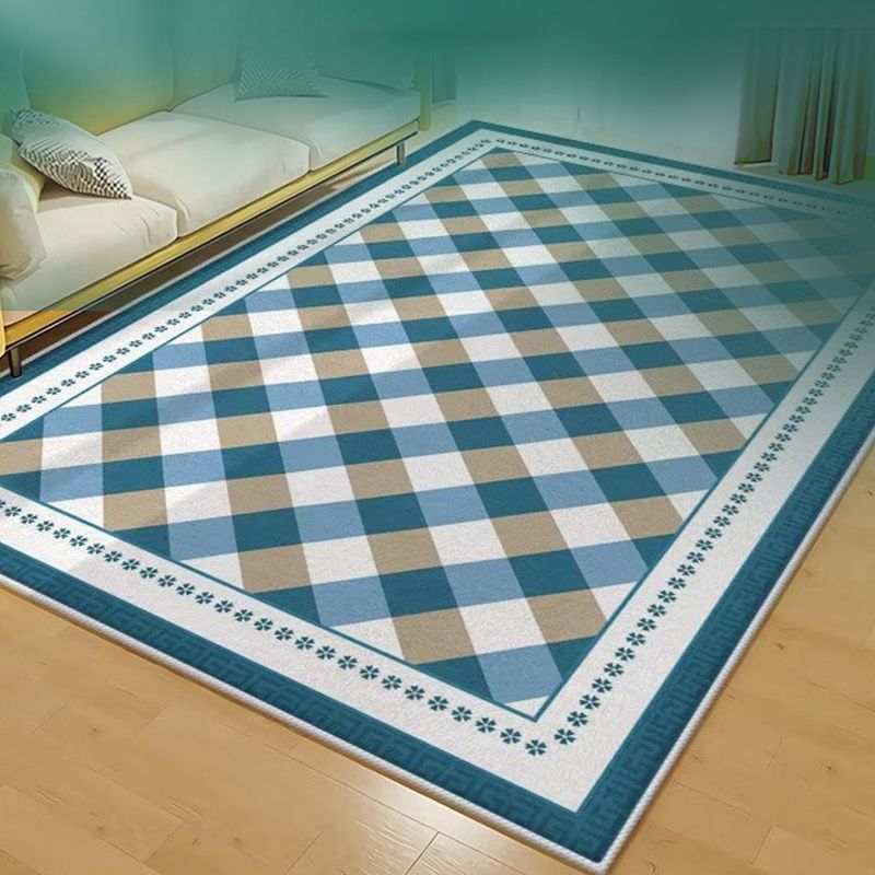 Brown Circle Rug Polyester Modern Area Rug Washable Rug for Living Room