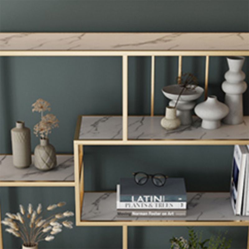 Glam Shelf Bookcase Open Back Metal Book Shelf for Study Room