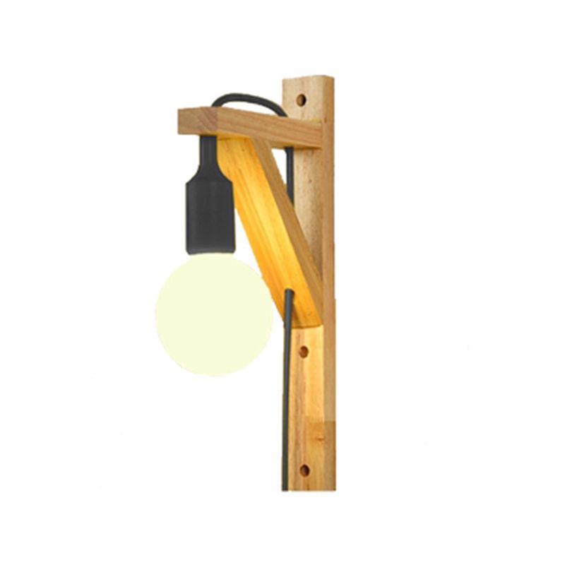 Wooden Simplicity Wall Sconce Household Wall Mounted Lamp for Sitting Room