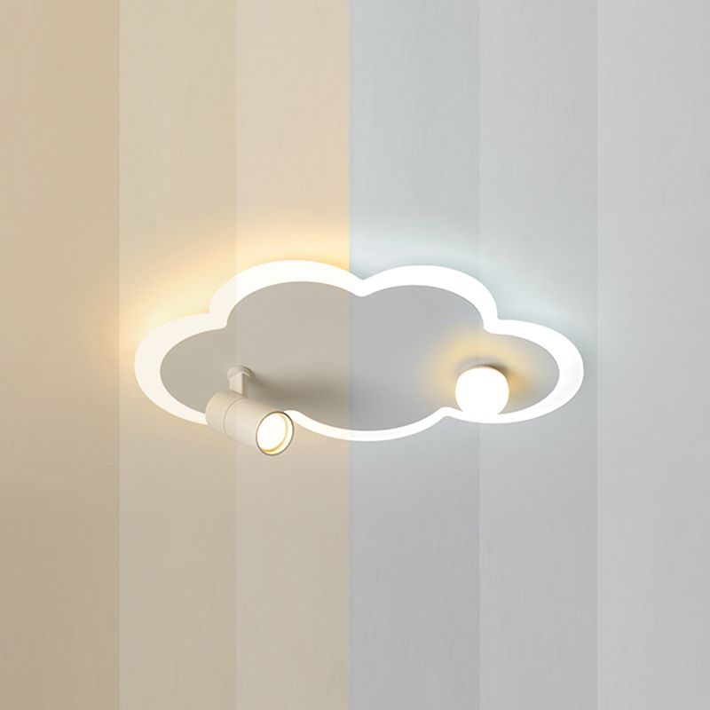 Projecteur LED encastré en fer en forme de nuage, plafonnier moderne à 3 lumières pour chambre à coucher