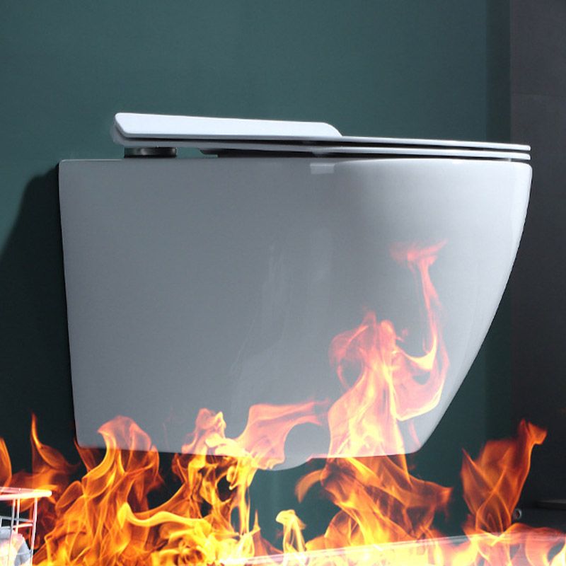 Modern Concealed Tank Toilet Skirted Ceramic Wall Hung Flush Toilet with Seat