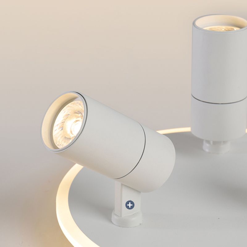 Plafonnier LED moderne en métal blanc, luminaire monté au plafond, pour porche