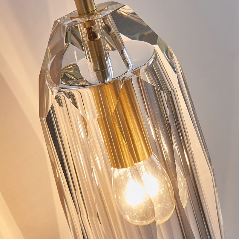 Post-Modern Wall Sconce Crystal and Brass Sconce Lighting for Hallway