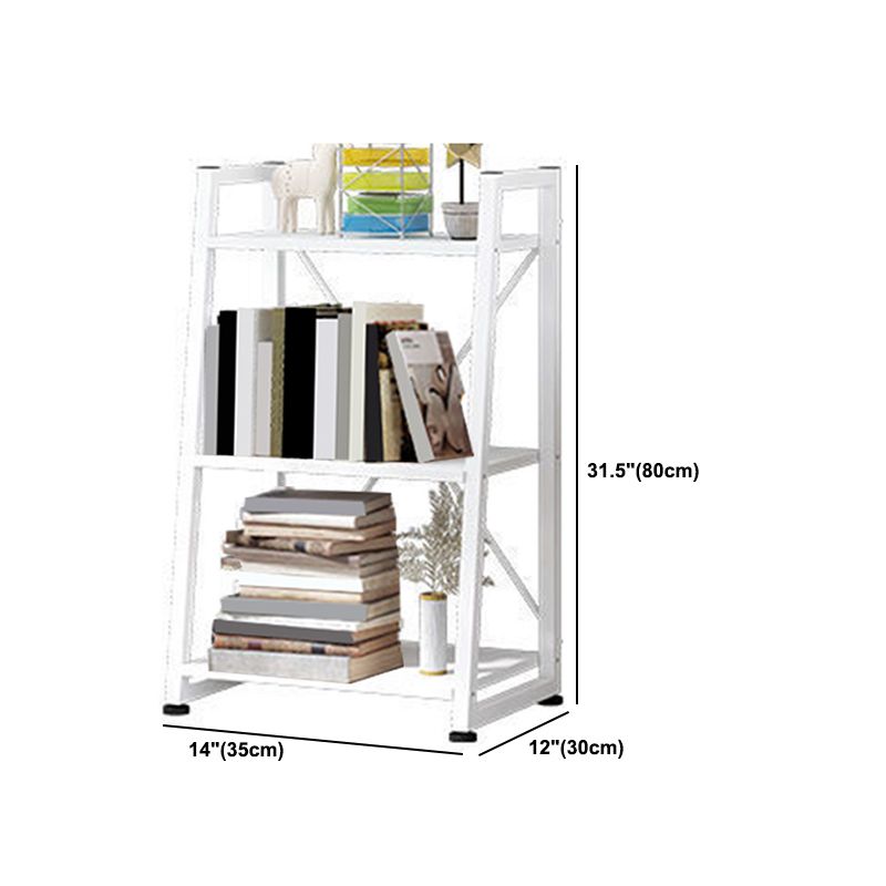 11.8" Wide Ladder Book Shelf Contemporary Style Home Metal Bookshelf