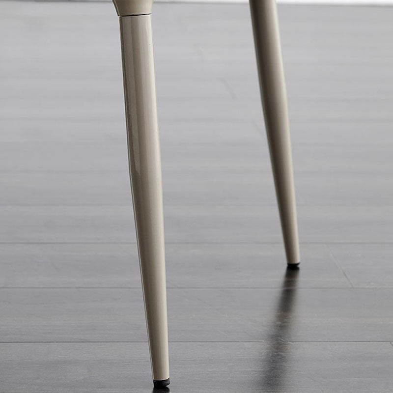 Silla de comedor de metal de estilo moderno, sillas laterales con brazo de comedor para cocina (juego de 2)