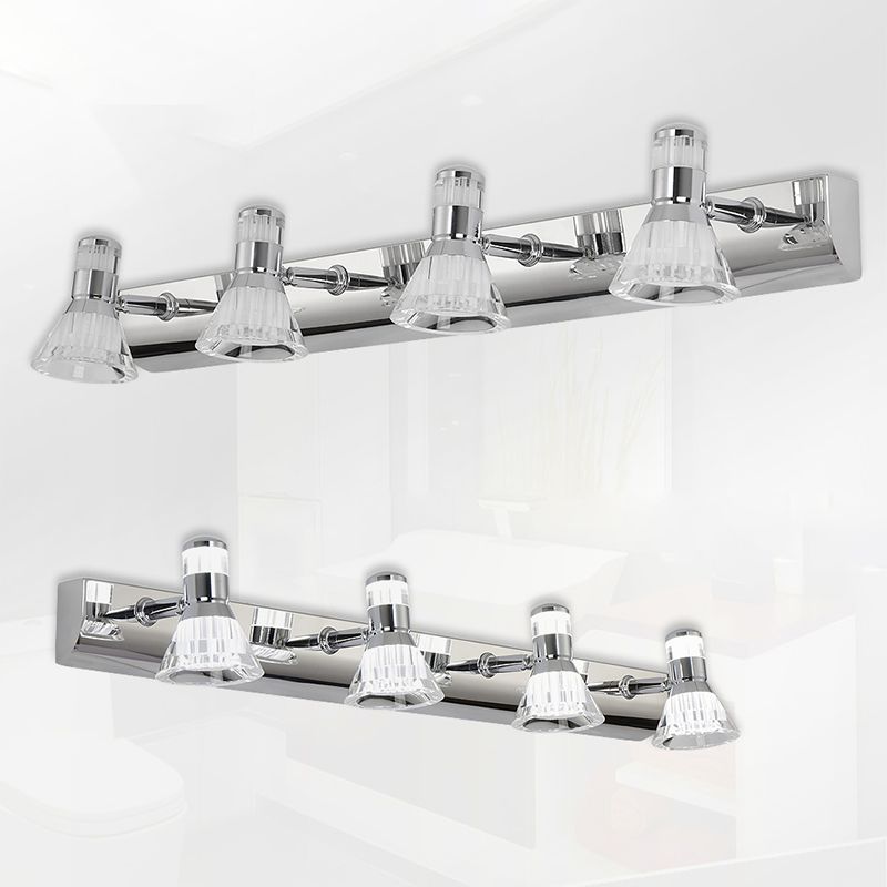 Lámpara de tocador LED de tocador LED de acero de acero de acero de acero de acero de acero de acero de acero de acero de acero de acero inoxidable