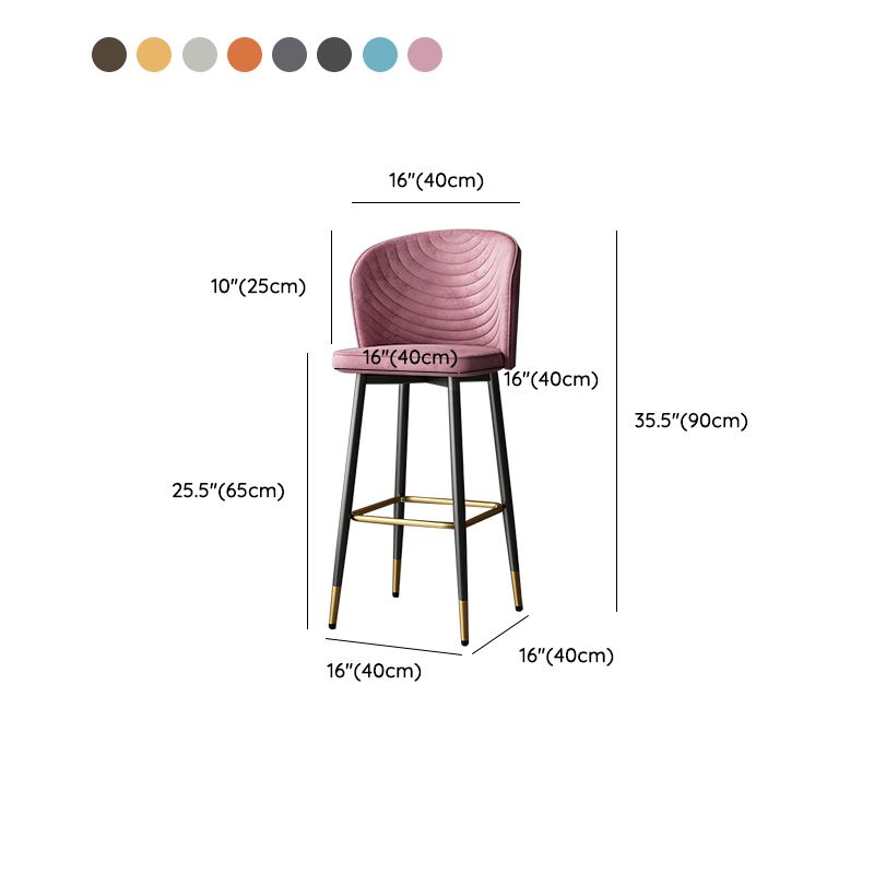 Modern Style Rotatable Barstool Pu Leather Counter Bar Stool with Metal Legs