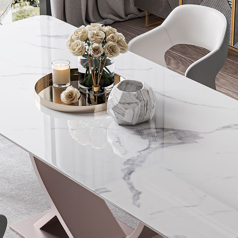 Designer Style Sintered Stone Top Dining Set Rectangle 1/4/6/7 Pieces Dining Table Set