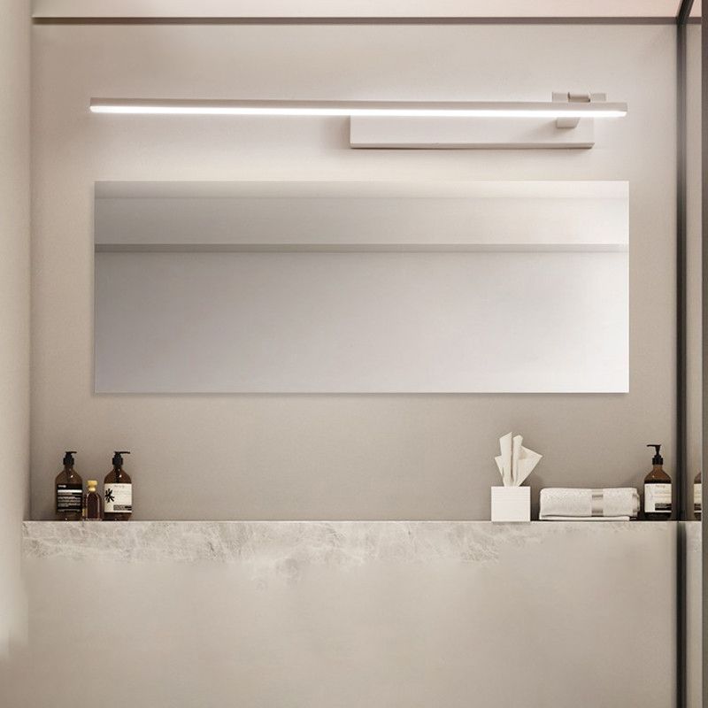 Modern Simple Style Iron Vanity Light Strip Shape LED Vanity Lamp for Shower Room
