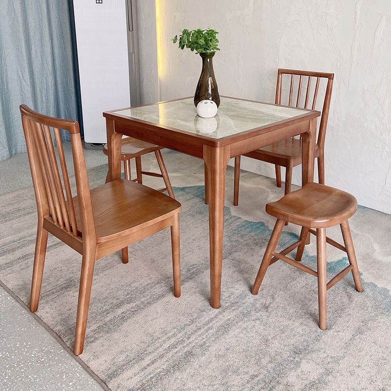 Industrieel grijs gesinterde stenen tafel standaard keuken eettafel met 4 potenbasis