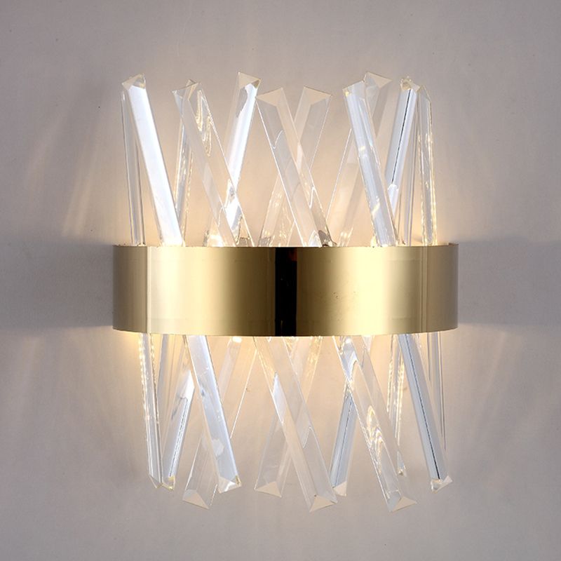 Luces de colchado de cristal transparente de color transparente Luz de pared de simplicidad posmoderna en oro