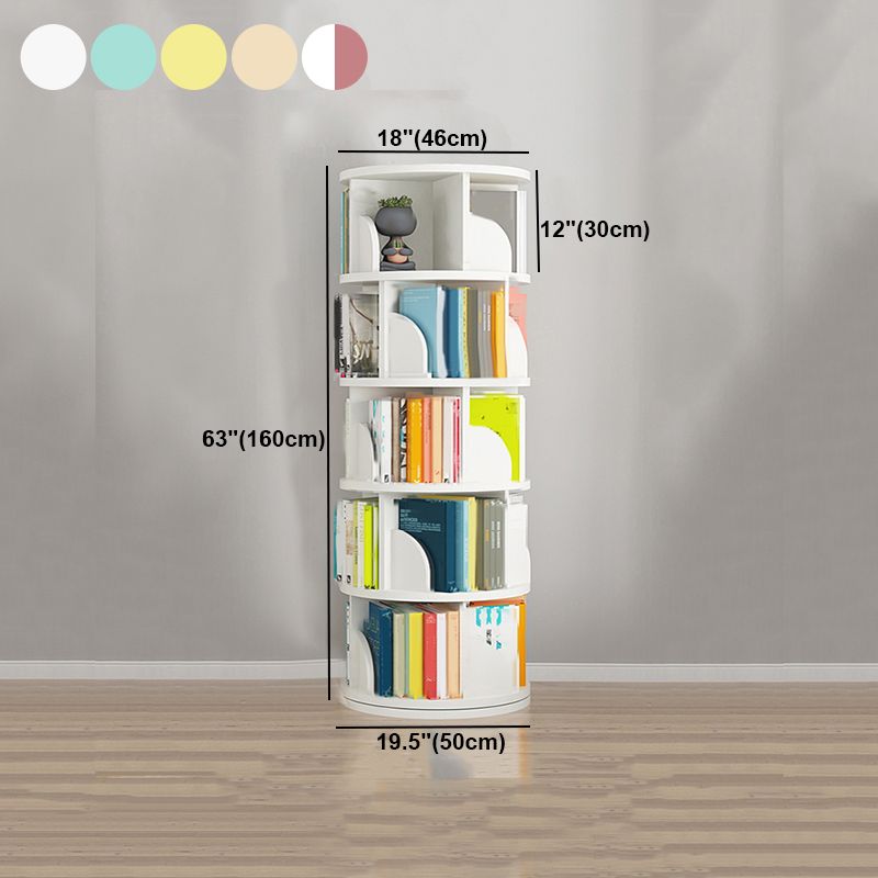 Rotatable Bookcase Contemporary Style Bookshelf for Home Office Study Room