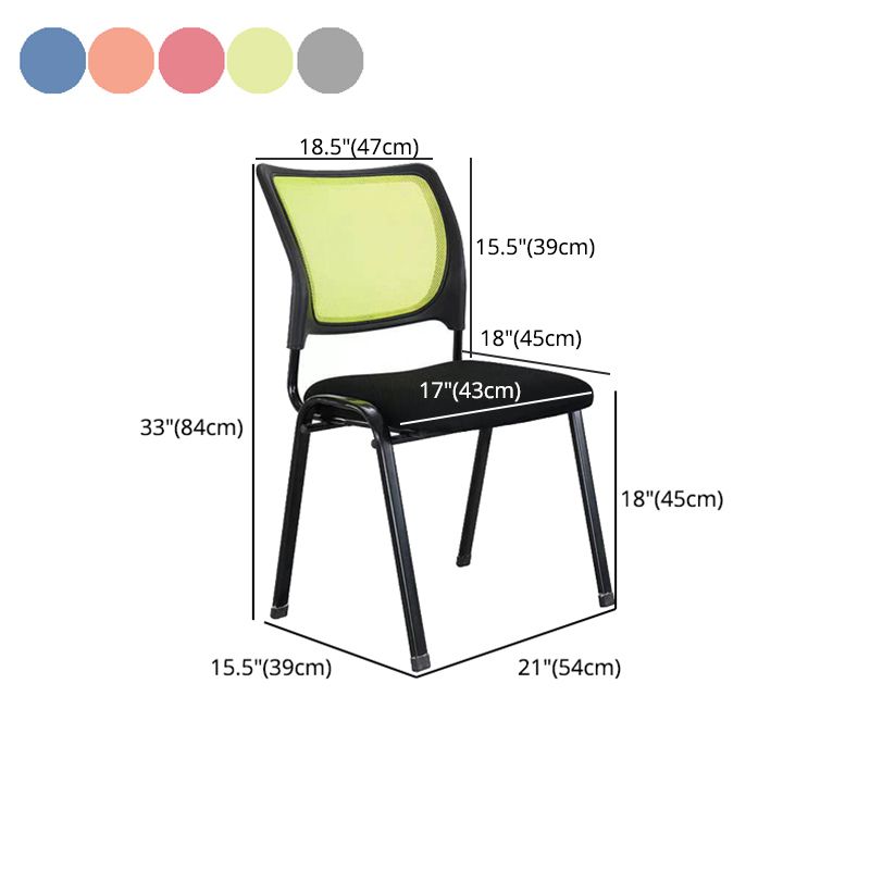 Black Metal Frame Modern Office Chair Mid-Back Microfiber Task Chair