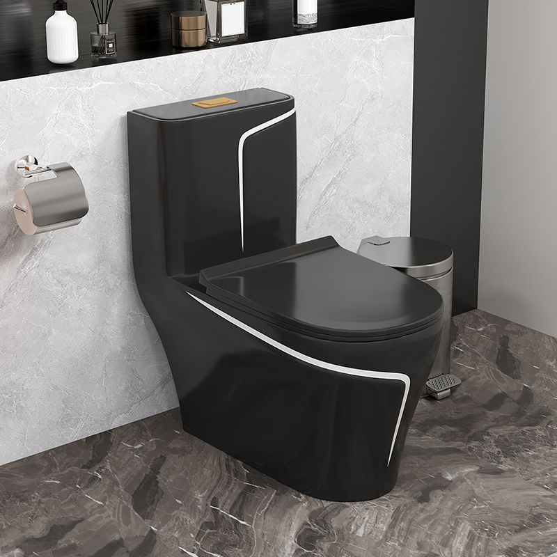 Traditional Flush Toilet Floor Mount One-Piece Toilet with Slow Close Seat