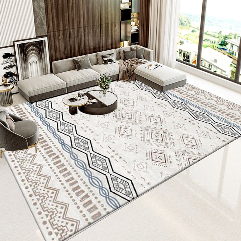 Gold Modern Rug Polyester Color Block Area Rug Stain Resistant Rug for Living Room