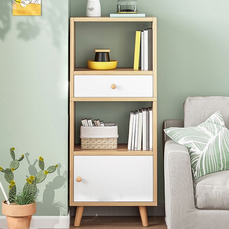 Open Wooden Bookshelf Modern Minimalist Home Corner Bookcase