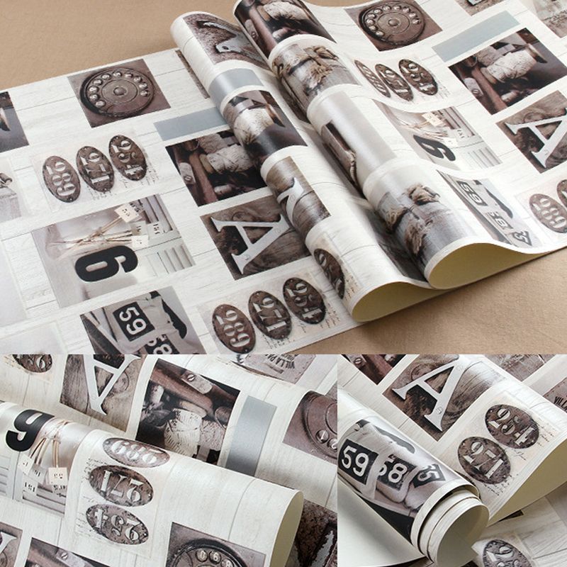 Cyberpunk Graffiti Wallpaper PVC Non-Pasted Light Color Wall Art for Dining Room