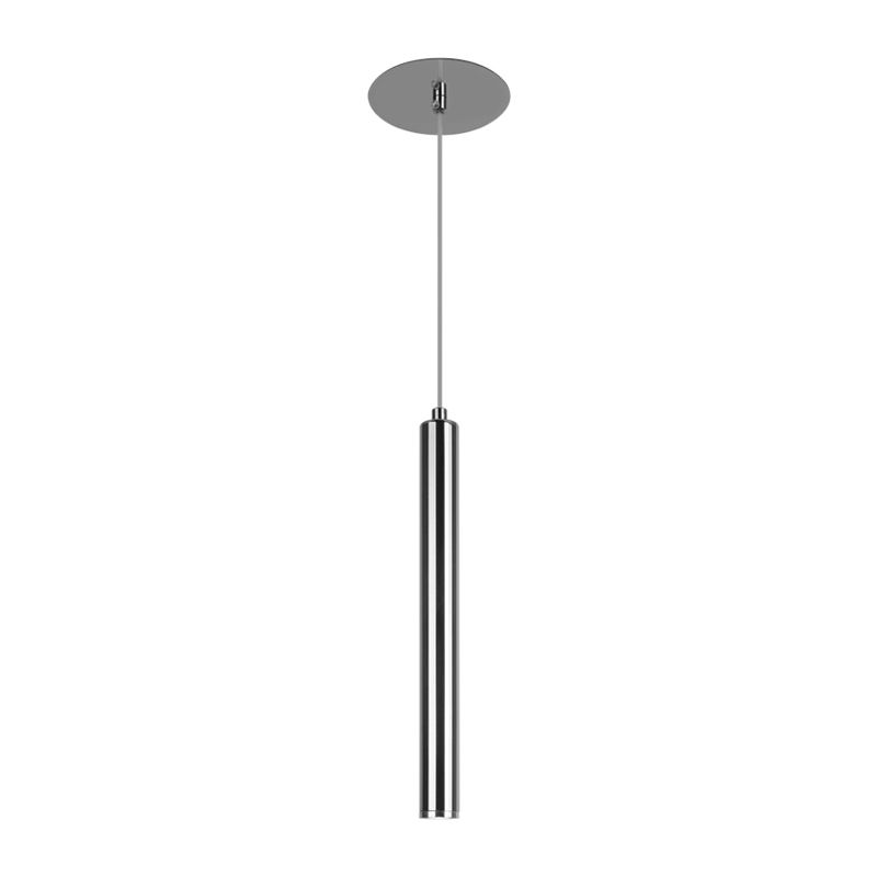 Zeitgenössischer Stil Zylinderform Pendelleuchte Leuchtmetall 1 Leichte Hanglampe in Silber