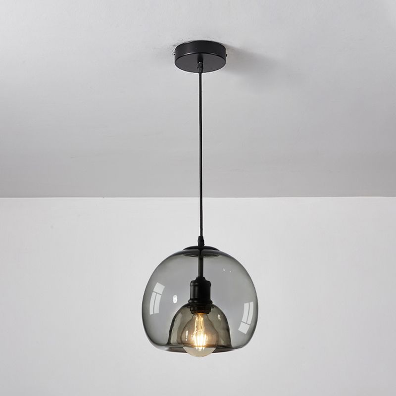 Global Hanging Light Kit Glass 1-Light Modern Modern plafond Light for Dining Room