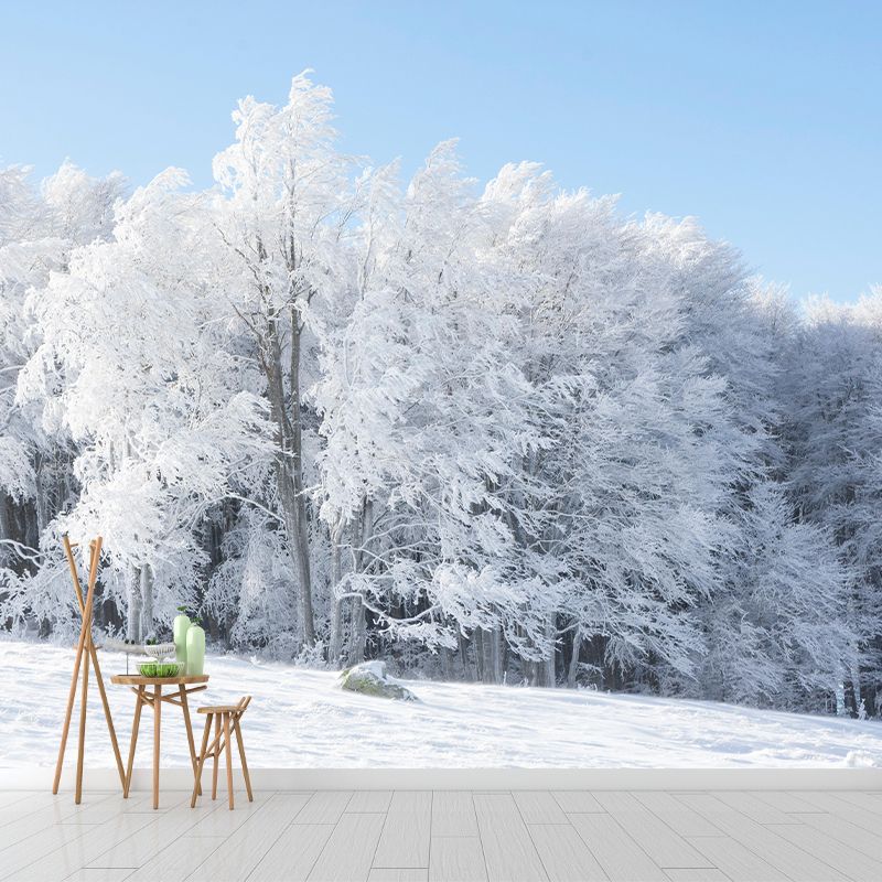 Photography Forest Mural Wallpaper for Living Room Wall Covering in Bright Color