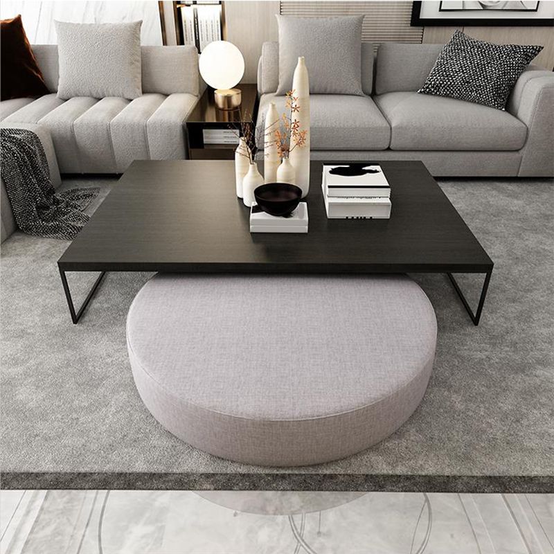 North European Wood Coffee Table Rectangle Frame Cocktail Table