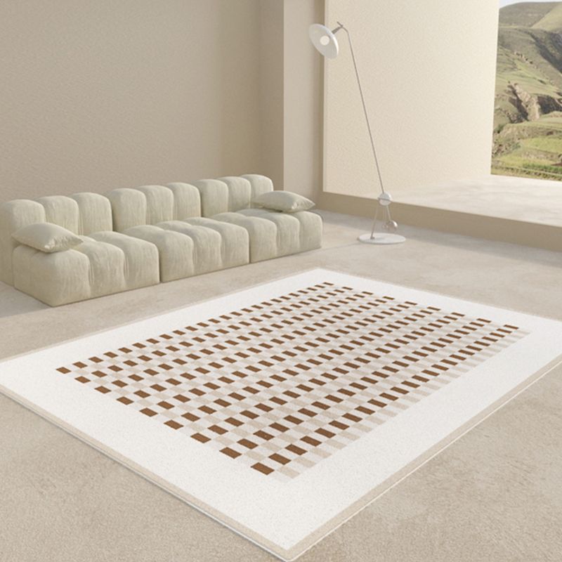 Tapis de motif en bois moderne de couleur unie simple du tapis de motif en vile