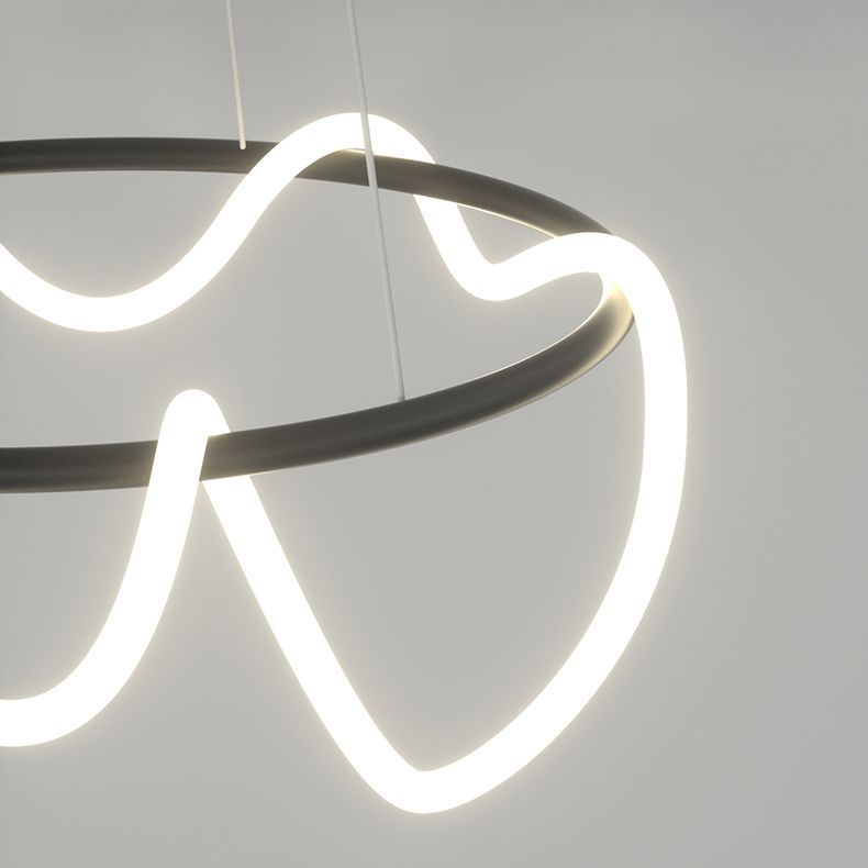 Linear Island Lighting Idea Modern Metal 1 Light Pendant Lighting for Dining Room