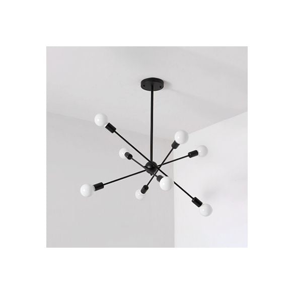 Lampadario a bulbo lampadario a sospensione in metallo vintage lampadario a sospensione in nero