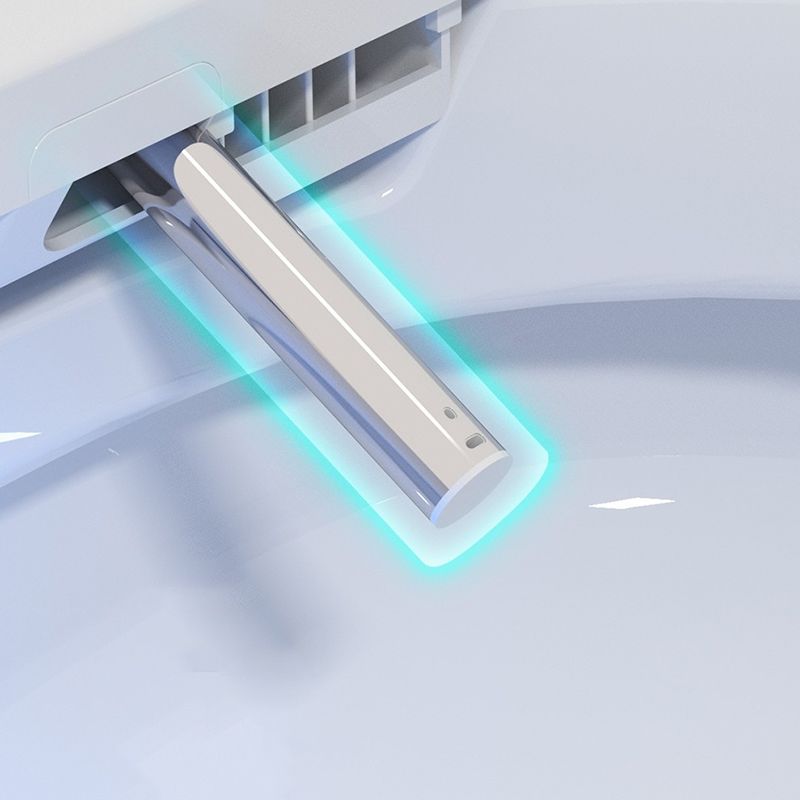 Floor Mount Bidet Elongated in White Smart Bidet with Heated Seat