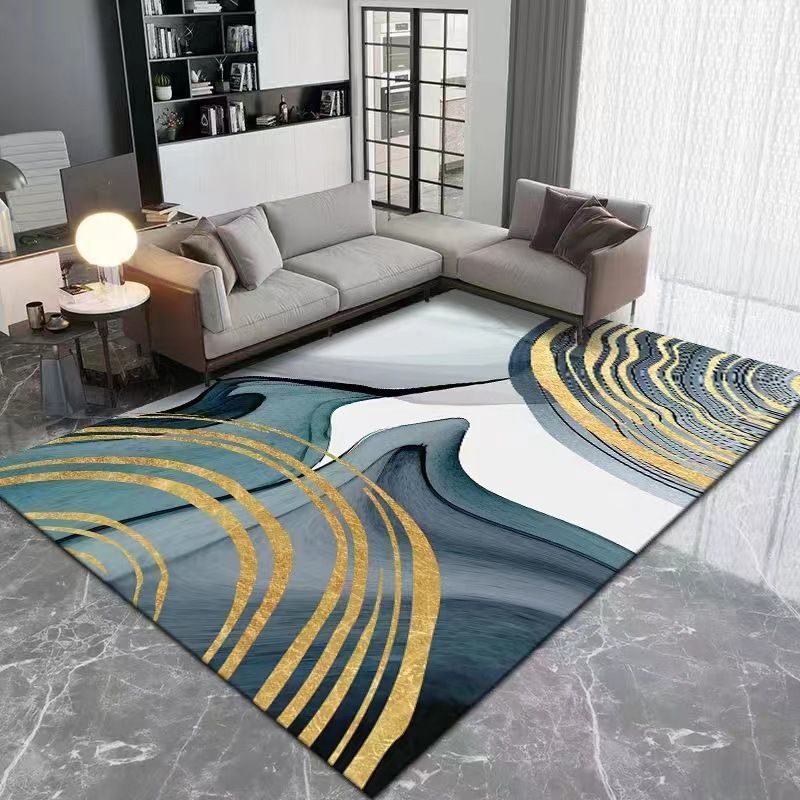 Light Luxury Style Rug Stain Resistant Rectangle Shape Rug for Home Decor
